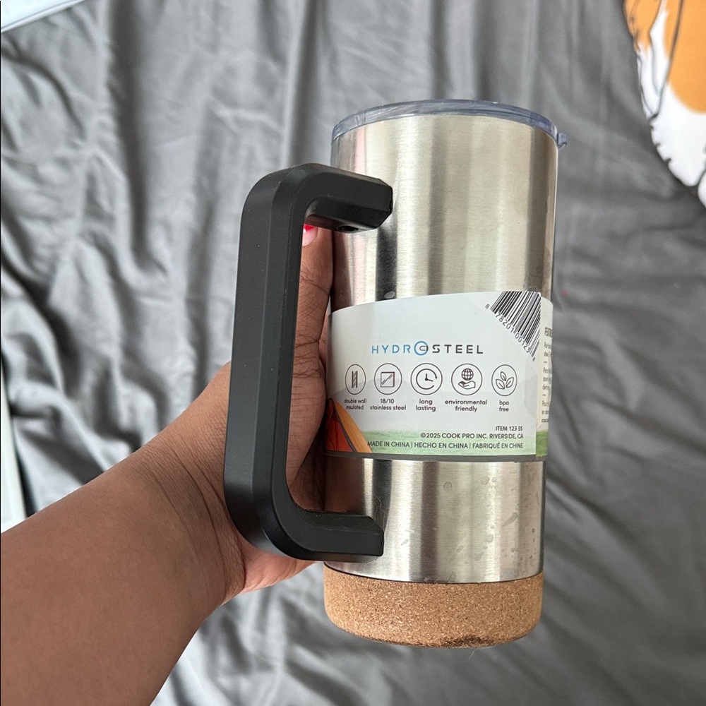Hydro Flask Silver and Black Mug